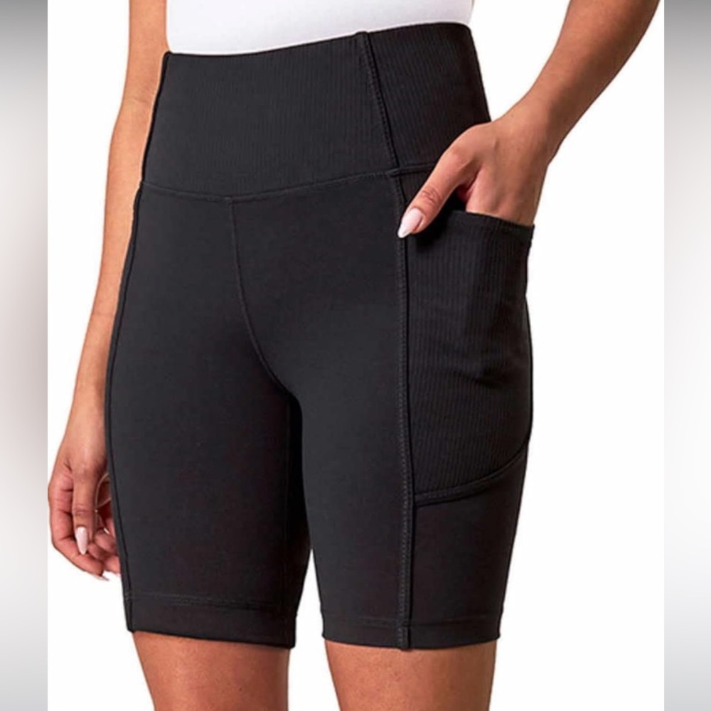 Mondetta Womens Active Midweight Ribbed Bike Short